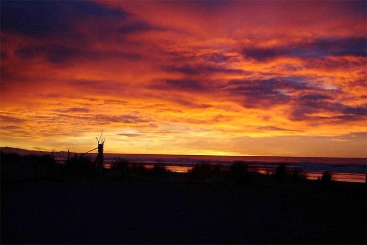 sunset at woodend beach